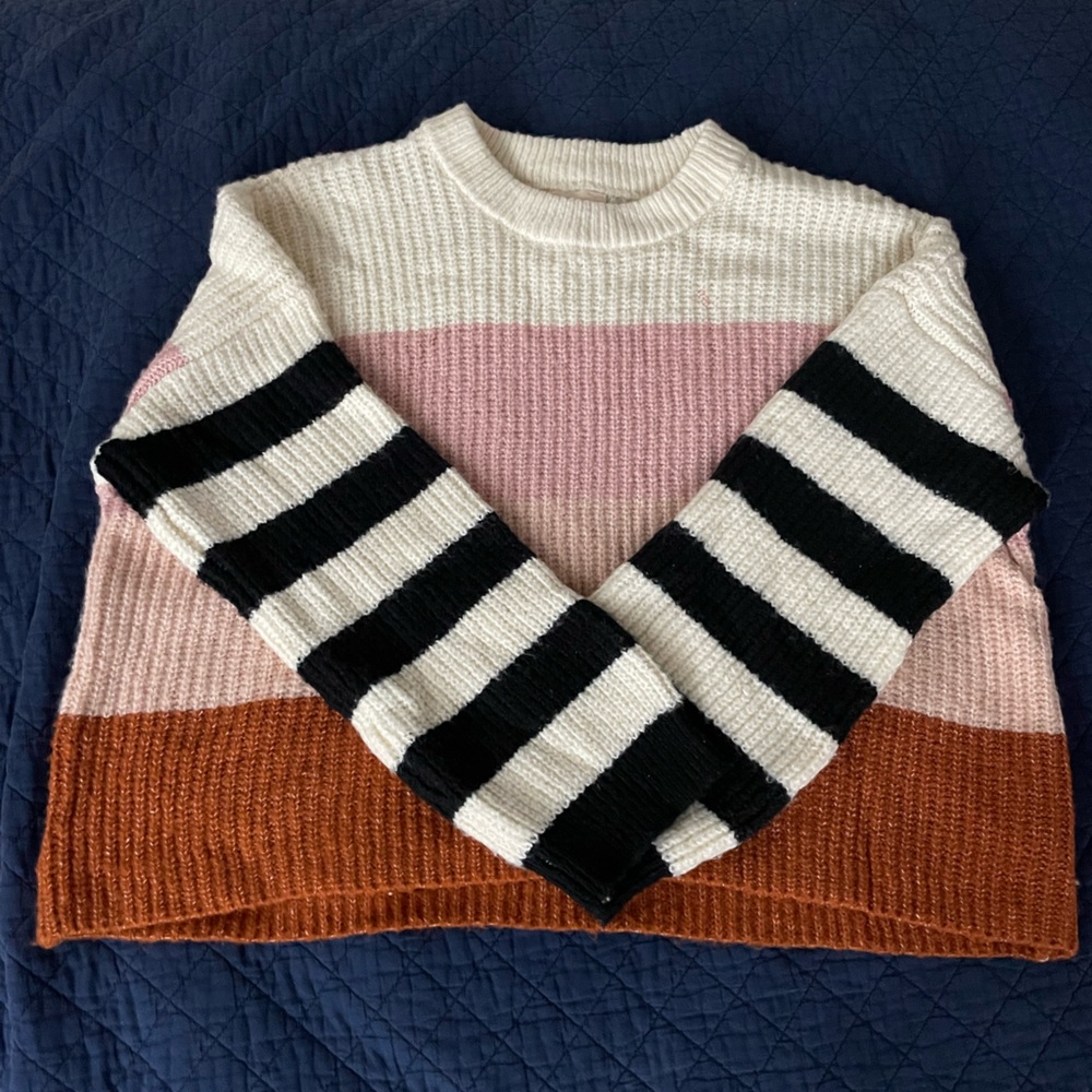 Harper Striped Colorblock Sweater